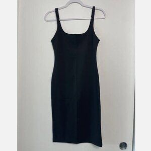 ZARA Women's Bodycon Strappy Jersey Dress Black LBD Medium NWOT
